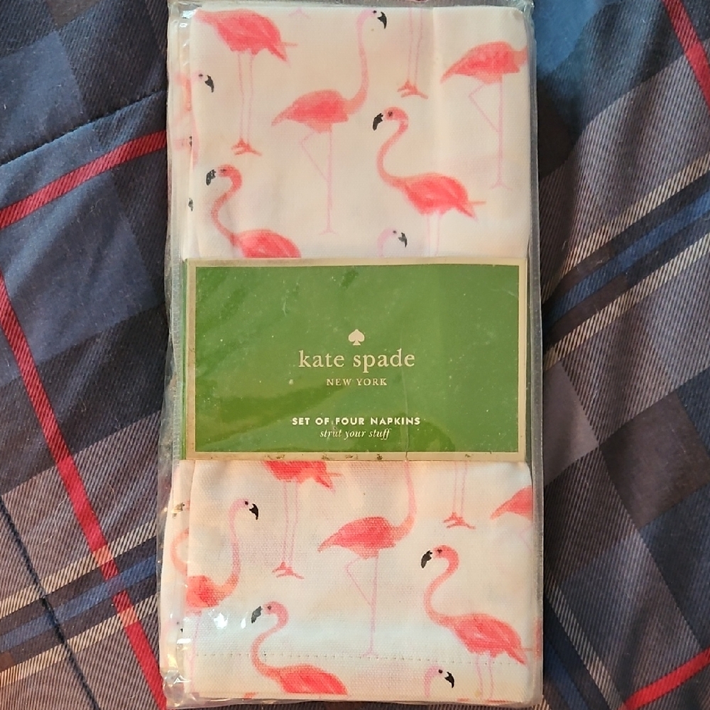 Kate Spade Pink Flamingo Napkin Set